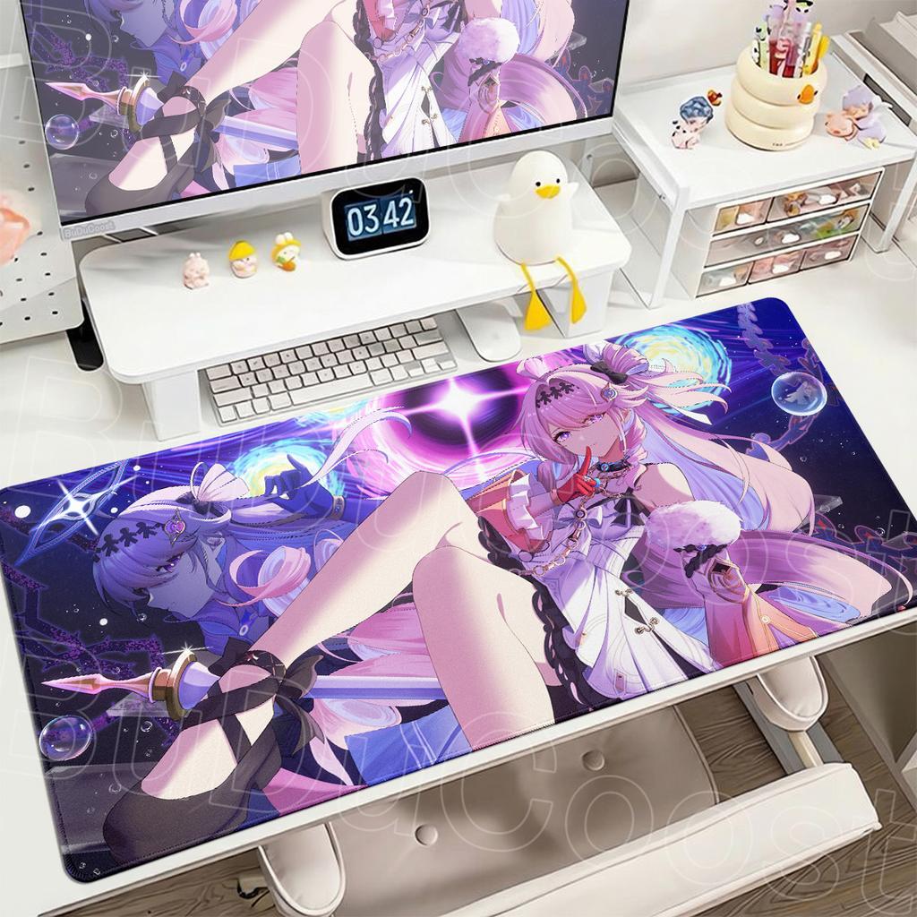 Denia Cute Gaming Wuthering Waves Mousepad 400x900mm Non-slip Rubber Keyboard Mat HD Printing Anime Girls Office Extend Desk Pad