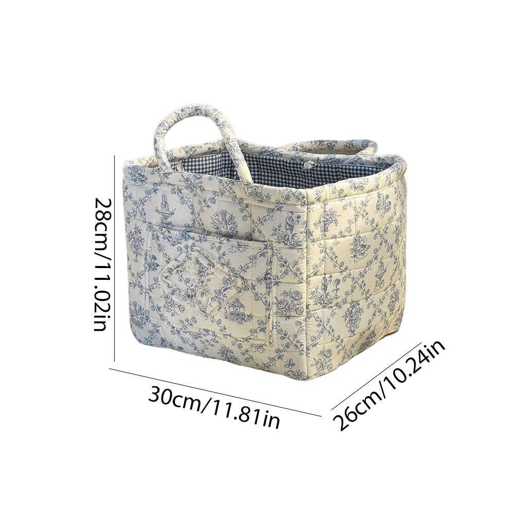 Aufbewahrungskorb aus Stoff mit Griff, Aufbewahrungstasche für Kleinteile, Wäschekorb für Regale, Schrank, Wäsche, Zuhause, Bürodeko