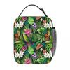 Tropical Floral Lunch Bag For Child Bohemian Paradise Lunch Box School Portable Thermal Lunch Bags Oxford Designer Cooler Bag