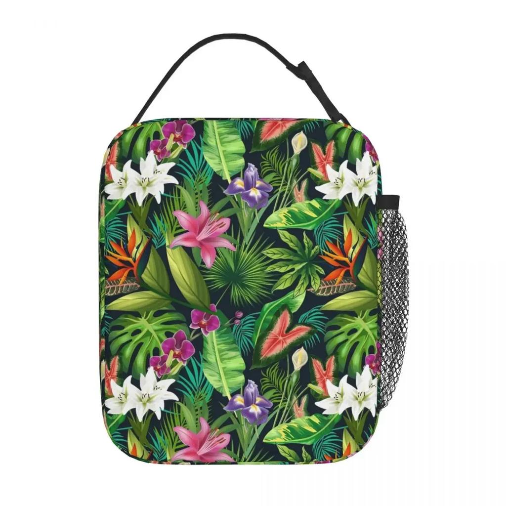 Tropical Floral Lunch Bag For Child Bohemian Paradise Lunch Box School Portable Thermal Lunch Bags Oxford Designer Cooler Bag