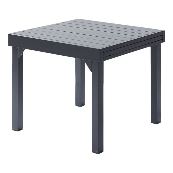 Salon de jardin Ensemble Modulo T 4 / 8 + F 4 + C 4 Alu Gris Wilsa Garden