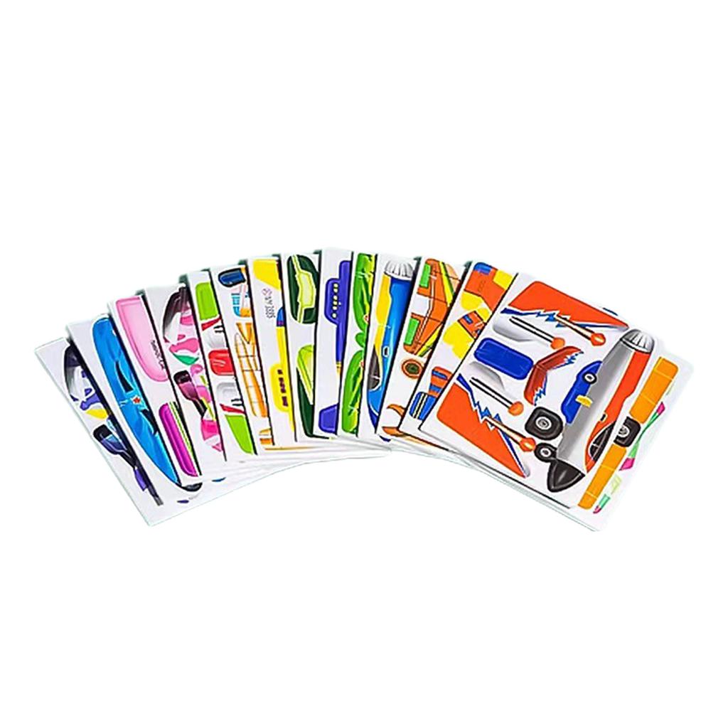 25 Blätter/Set Puzzle-Spielzeug, Cartoon-Thema, 3D-Puzzle-Block, Vorschulisches pädagogisches Gehirntrainingsspielzeug für Kinder