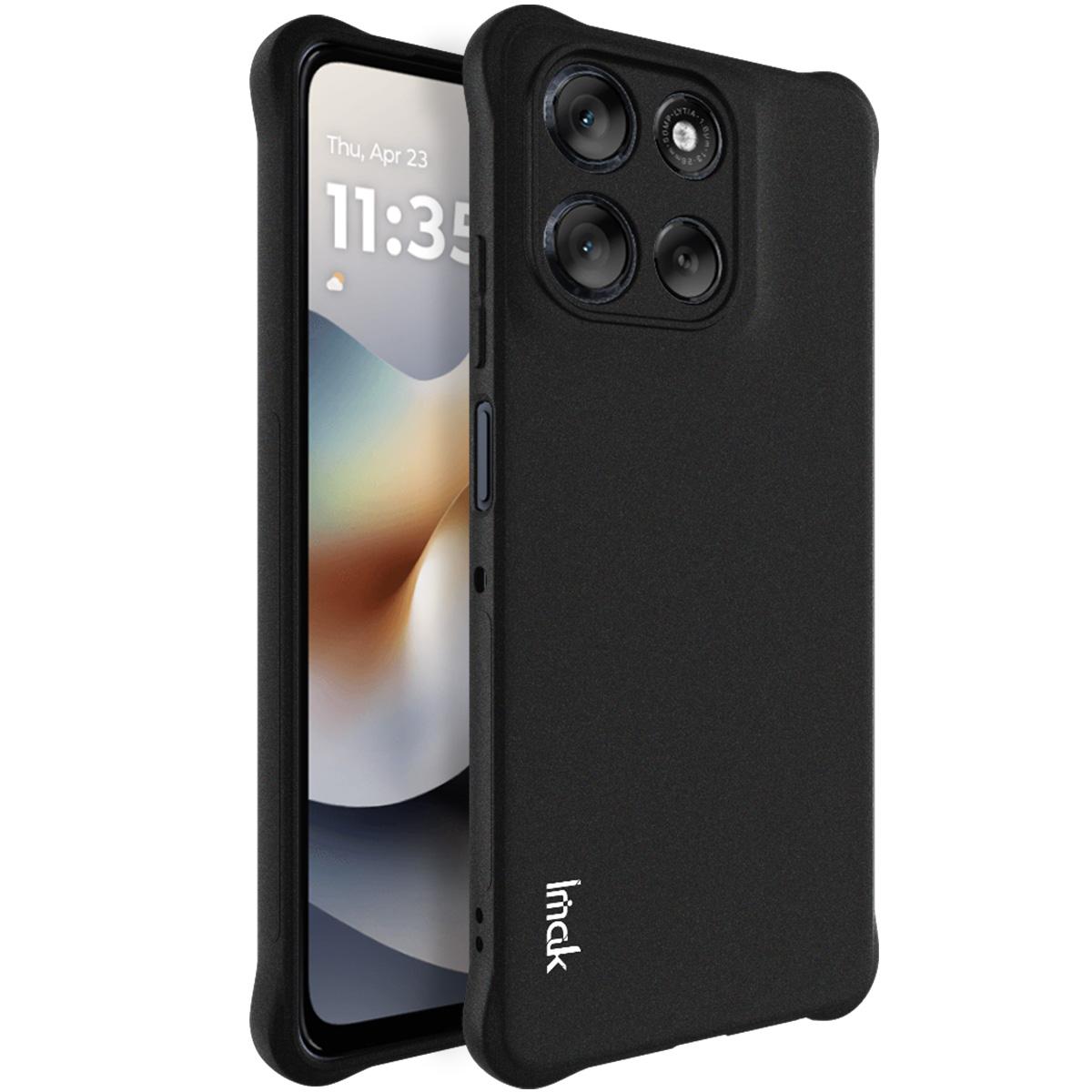 

IMAK For Motorola Moto G56 5G Case TPU Phone Cover Airbag Shockproof Protection Matte Black