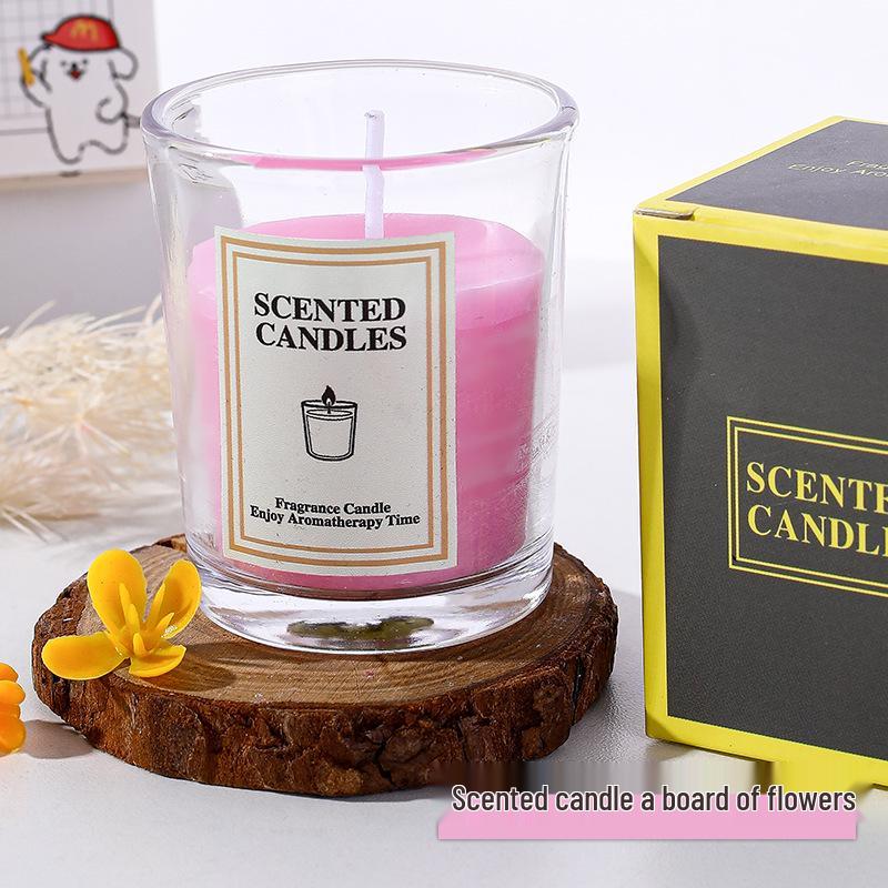 White Frosted Glass Scented Candle: High-End, Atmospheric, Creative Souvenir