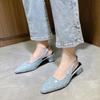 Fashion 2025 New  Pointed High Heel Sandals for Women Back Hollow Half Headed Single Shoes Fashion Versatile Casual Shoes Heels