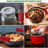 2pcs Silicone Rubber Heatproof Pot Holder Stand for Cast Iron Skillet, Ceramic Pan, and Sand Pot - No Electricity Required
