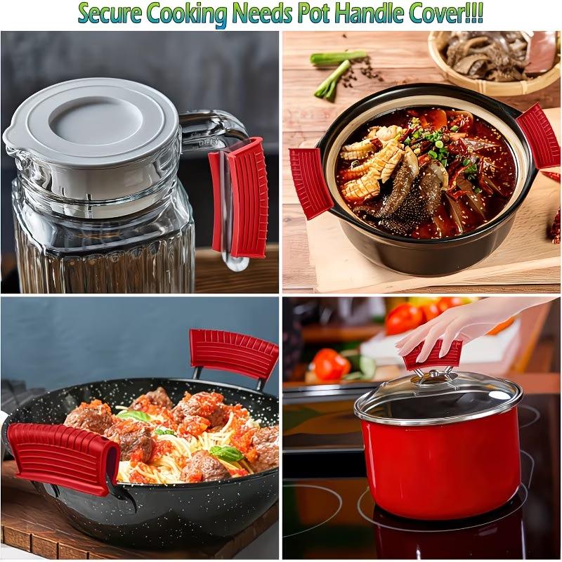 2pcs Silicone Rubber Heatproof Pot Holder Stand for Cast Iron Skillet, Ceramic Pan, and Sand Pot - No Electricity Required