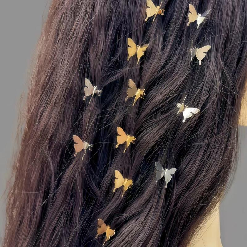 10 Stück Damen Kopfschmuck DIY Zubehör Mode Damen Goldener Stern Haarspange Hochzeitsgeschenk Haarzopfwerkzeuge