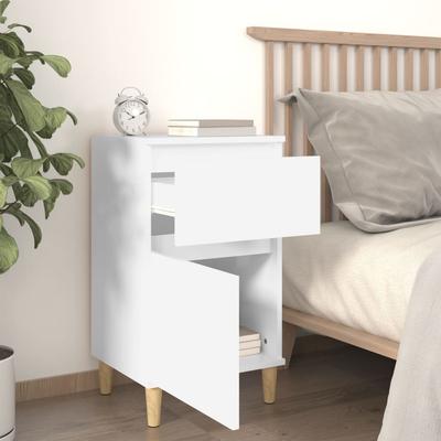 Nightstand White 40x35x70 Cm