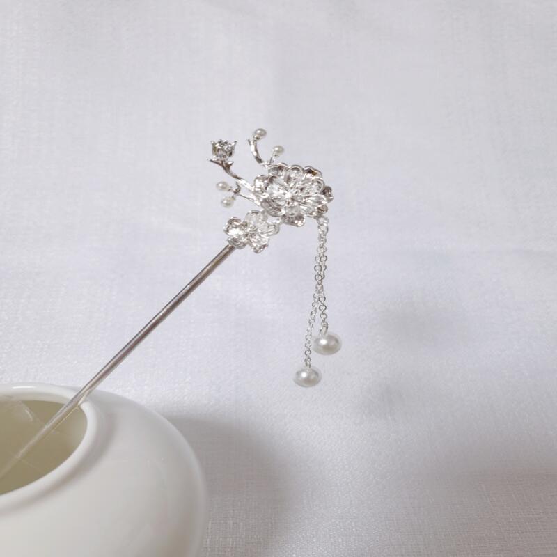 Daily Hairpin Silver Flower Hairpin