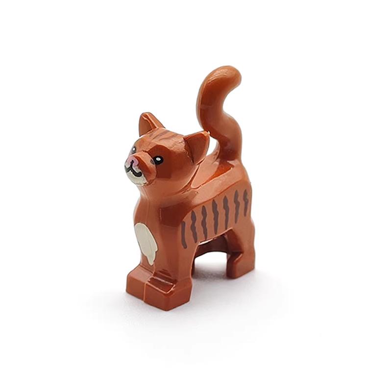 MOC City Animal Building Blocks Goat Wolf Penguins Eagle Goat Rabbit Pet Cat Dog Dairy Cattle Accessories Mini Bricks Toys Gifts