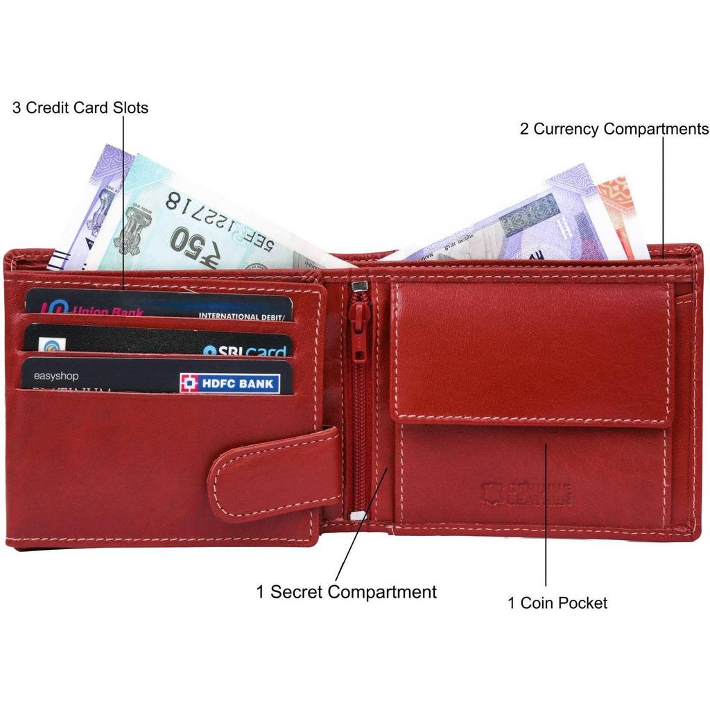 Męski Portfel RFID ze Skóry Naturalnej - Rozmiar Standardowy  (6 miejsc na karty)