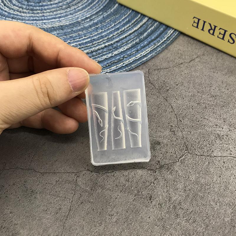 1/3 Buc. Matriță Silicon 3D pentru Sculptură Unghii Șarpe DIY Decorație Unghii Artă Farmec Frumusete Unghii Matriță Silicon Unghii Produse Unghii