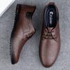 2024 Spring Autumn New Hot Fashion Men Lace Up Leather Casual Shoe Trend Shoe Cool Loafers Flats Designer Shoes Men High Quality