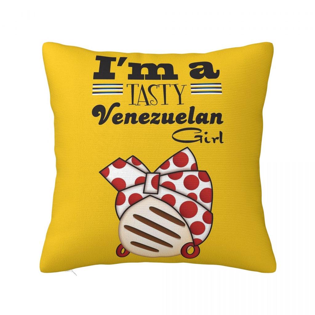 Arepa Venezuela Im A Tasty Venezuelan Girl Square Pillowcase Pillow Cover Cushion Zip Decorative Throw Pillow for Home Bedroom