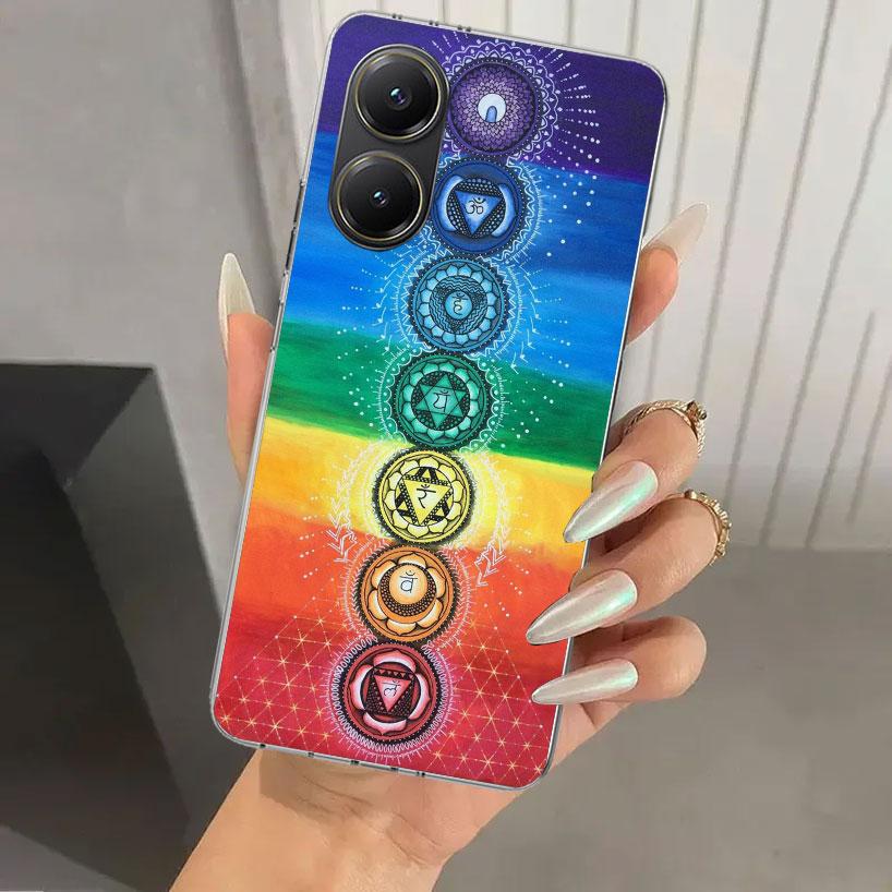 Yoga Chakra Spiritual Energy Universe Phone Case for Xiaomi Poco X5 X6 X7 Pro F7 Ultra M7 Redmi 15 15C 13 13C 12 12C 10 10A 10C