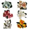 4 Heads Artificial Magnolia Real Touch Fake Orchid Lifelike Magnolia Flower  Gift