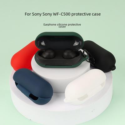 Sony WF-C500 Beschermende Siliconen Hoes voor Bluetooth Oordopjes Oplaadcompartiment