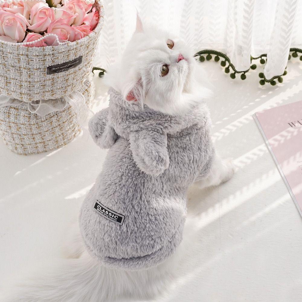 Plush Pet Puppy Cat Clothes Rabbit Ears Coat Fashion Sweaters