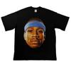 Summer Basketball Star Allen Iverson American Short Sleeves Tshirt Round Neck Loose Cotton Basketball Short Sleeve Streetwear