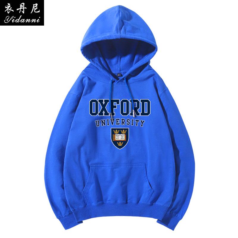 Oxford University Oxford UK school uniform hooded sweatshirt print men and women couple outdoor long-sleeved casual top pullover