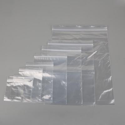 100шт ювелірних виробів Ziplock Zip Zipped Lock Багаторазово закриваються поліетиленові прозорі сумки