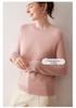 2025 Autumn/Winter Women's Pure Cashmere Round Neck Sweater - Saddle Shoulder, Thickened, Loose Fit, Slimming Knit Base Layer