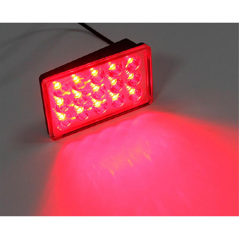 Red Rear Brake Light With 15 Leds For Racing Cars, Motorcycles And Automobiles