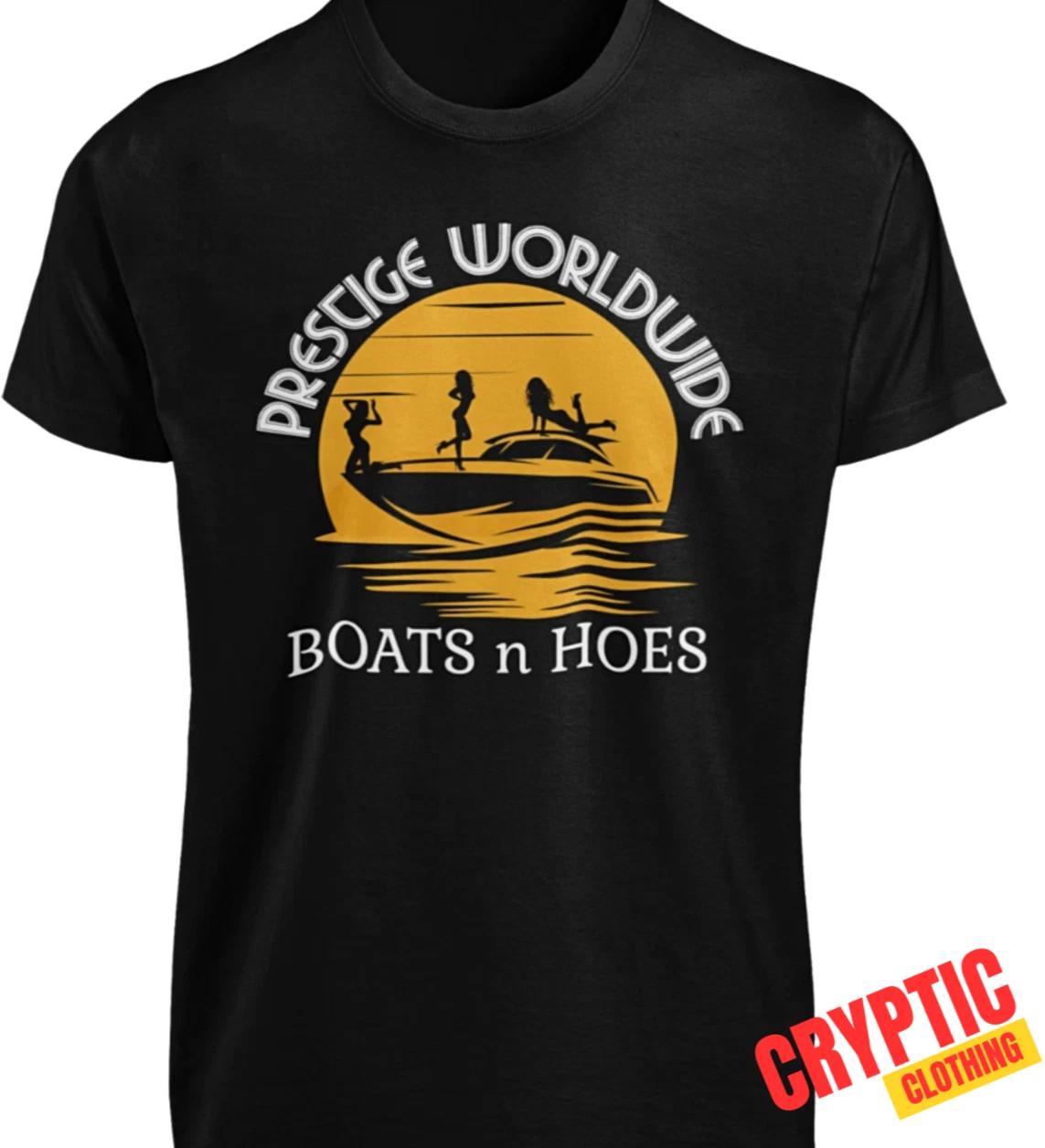 Prestige Worldwide BOATS N HOES Shirt Step Brothers Funny Huff n Doback Joke Tee S