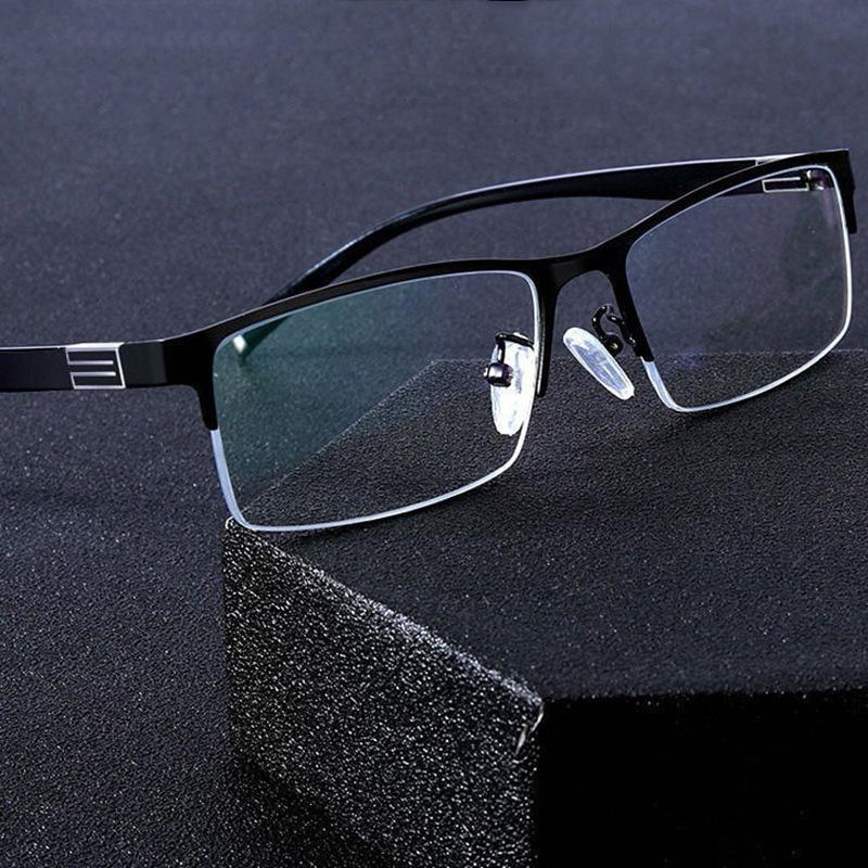 Half Frame Myopia Glasses Eyewear Male Female Near Sight Glasses Ultra Light Black Blue -50 To -600 Mens Glasses Gafas