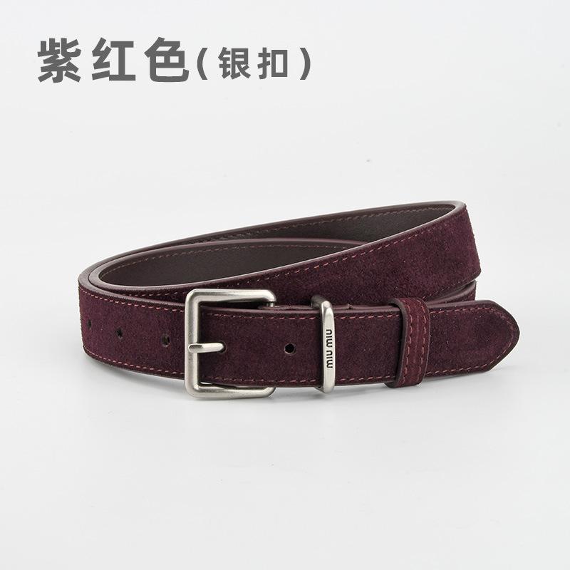 

Антибархатный, Матовый Ремень из Натуральной Кожи для Женщин, Воловья кожа, Ретро Пряжка-Игла, Женский, Ощущение Высокого Качества, Подходит к Юбке, Простой и Универсальный 105cm