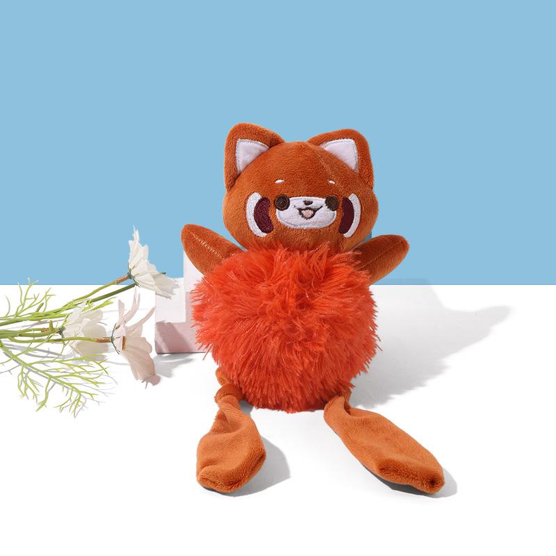 

Pet Toys Plush Sound-making Toys Biting Sound-making Long-legged Raccoons Biting Interactive Toys Dog Toys оранжевый