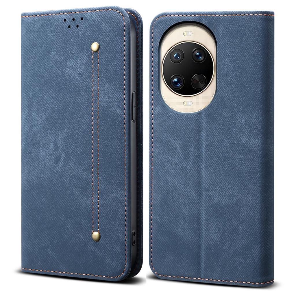 For Huawei nova 14 5G Case Jeans Cloth Texture Anti-Scratch Leather Stand Phone Cover