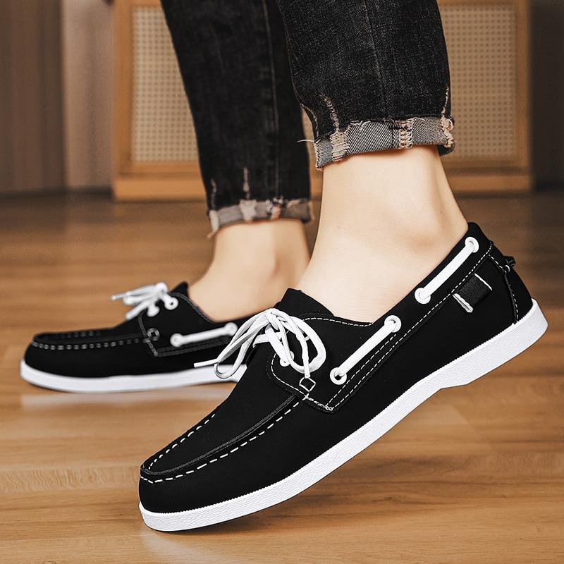 Men Wedding Dress Shoes Lace-Up Fashion Men Loafers Hot Sale Slip on Flats Male Classic Boat Shoes Leather Men's Leisure Shoes