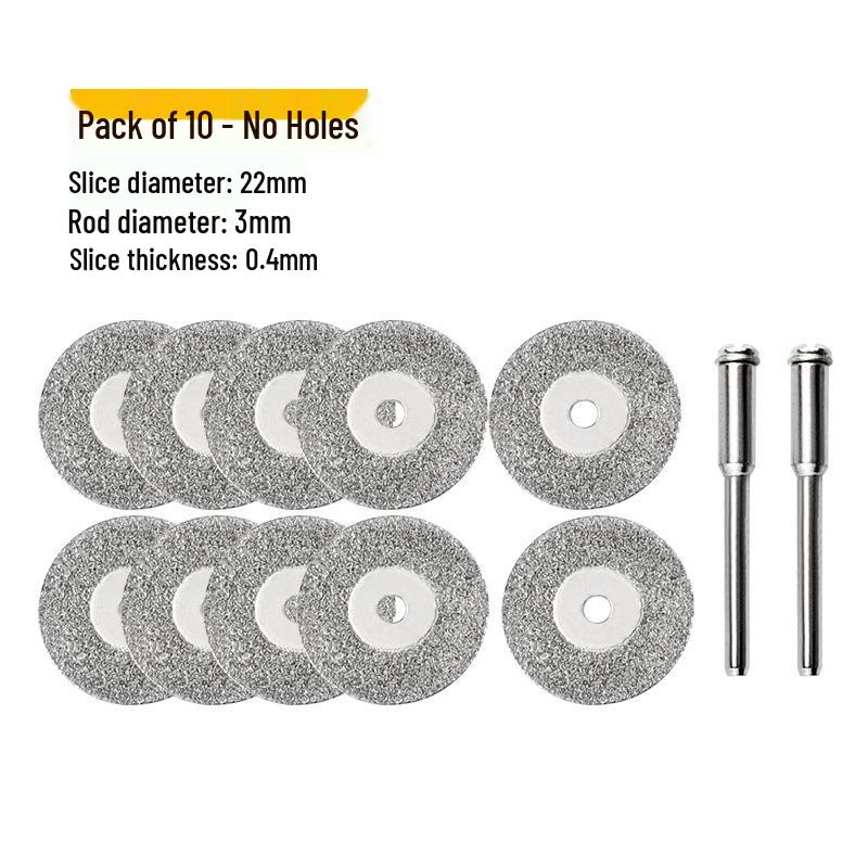 10-Piece 22mm Diamond Grit Cutting Discs for Electric Grinder - Suitable for Jade, Amber, Gemstones, and Stone.