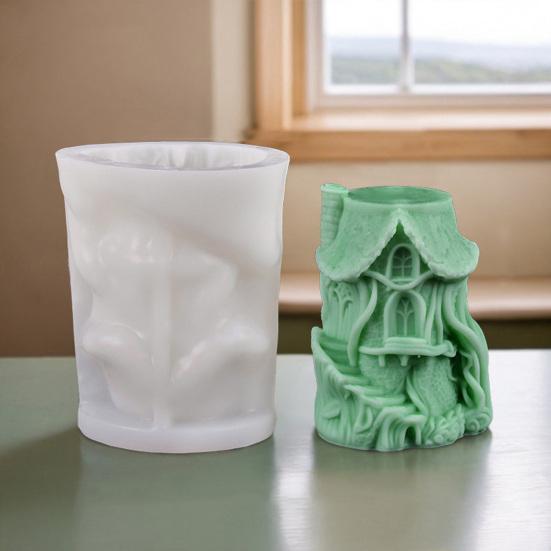 European Castle Candle Mold Silicone Soap Wax Making Mold Flexible Reusable Gypsum Concrete Mold for Home Decor Parties Weddings