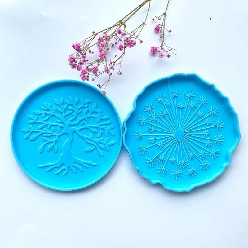 Silikonformen für Kunstharz, Untersetzer, Epoxidformen, Kunstharzgussformen zur Herstellung von Untersetzern, DIY-Kunstwerken aus Kunstharz