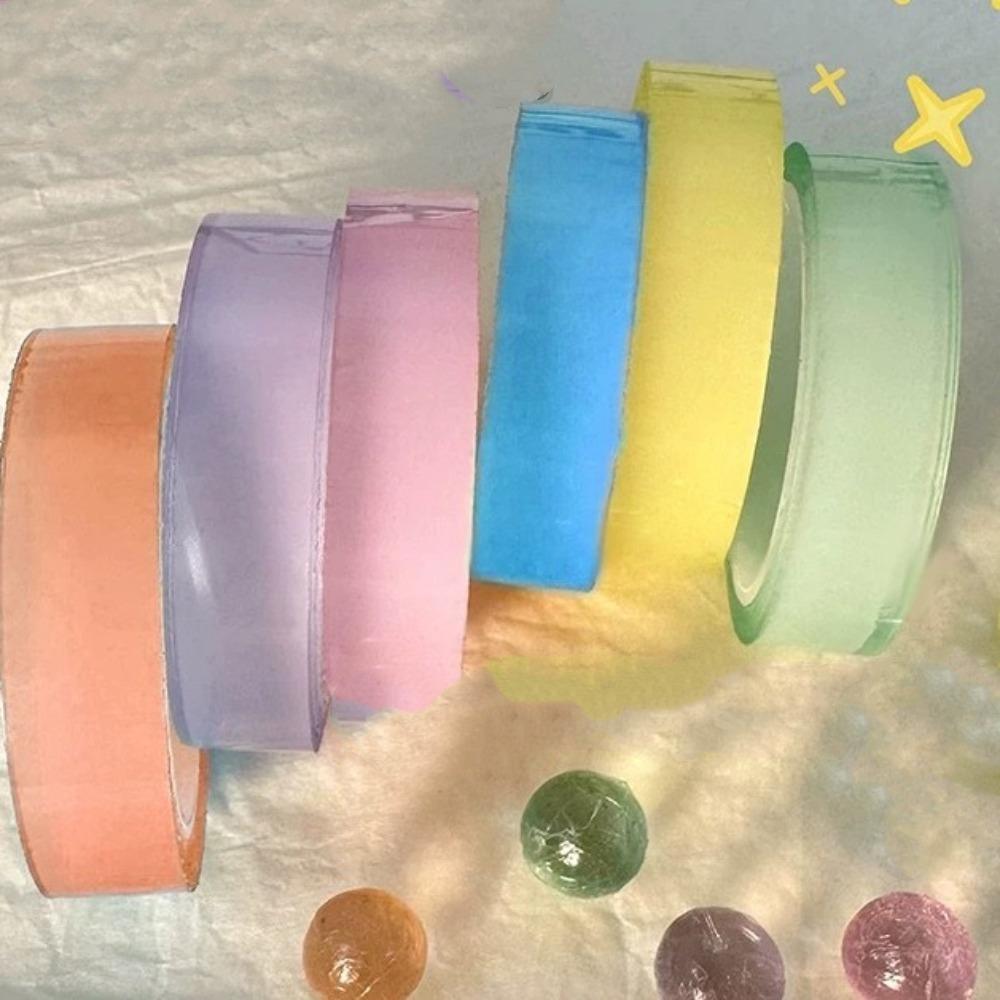 Herstellung von bunten klebrigen Ball-Rollbändern DIY klebrige Ball-Bandrollen Klebebänder für Erwachsene