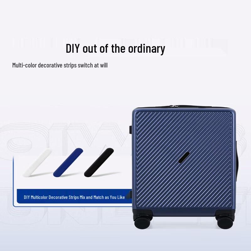 OIWAS Matte Striped Carry-on Luggage