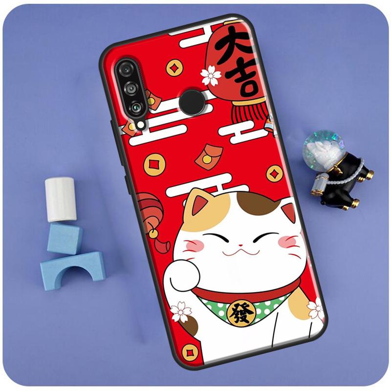 China cute lucky cat For Huawei Nova Y70 Y91 Y90 Y60 Y61 Y72 Y73 3i 7i 8i 11i 12i 9 10 SE P20 P30 P40 Lite Case