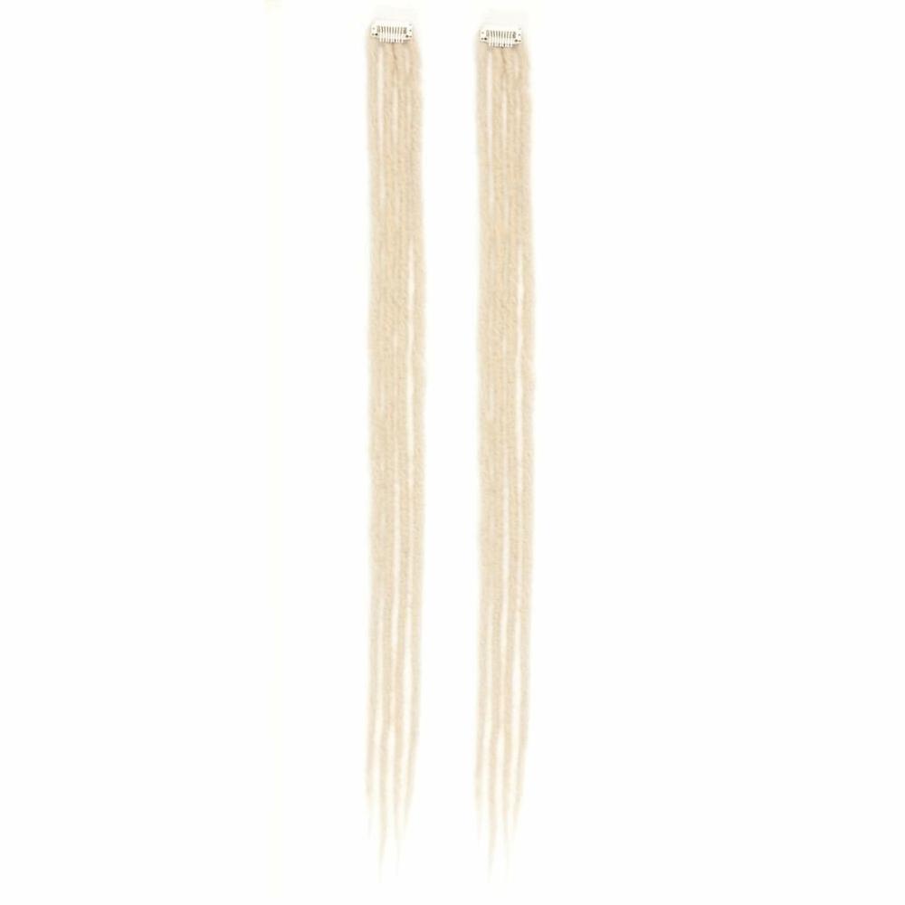 2Pcs Ombre Synthetic Hair with Hair Clip Hippie Dreads Hairpiece for Hip Hop and Music Festivals