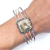 Ocean Jasper Gemstone Antique Silver Jewelry Cuff Bracelets 7''Adjustable