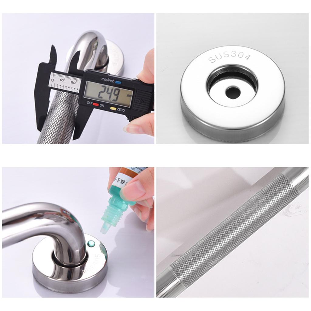 304 Stainless Steel Knurled Non-slip Handrail Kitchen Toilet Bathroom Elderly Safety Handrail Shower Room Handle Grab