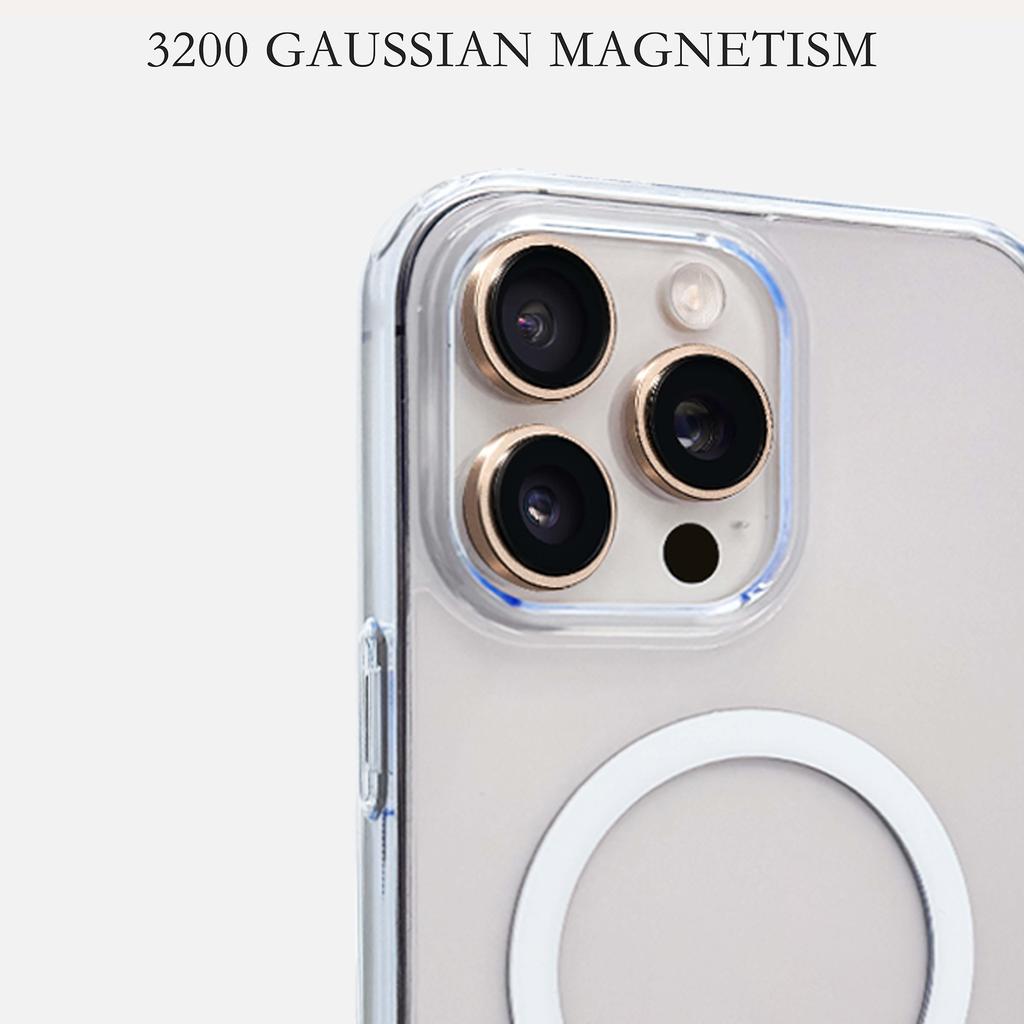 For iPhone 16 Pro Case Magnetic Case Shockproof TPU+PC Clear Phone Cover