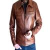 Noora Men's Lambskin Nappa Antique Brown Leather Motorcycle Biker Jacket Vintage Style Casual Coat | Clubbing Jacket |