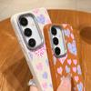 Cute Pink Love Hearts Case For Samsung Galaxy S25 Ultra Capa S24 Ultra S22 Ultra S23 Plus S21 FE S20 5G Magnetic Soft Case Cover