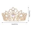 Baroque Crown Hair Accessory With Full-Circle Rhinestone Design For Weddings And Formal Events