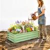 Raised Beds for Garden, Galvanised Outdoor Planters, for Herbs and Vegetables, Use for Patio, Garden, Balcony