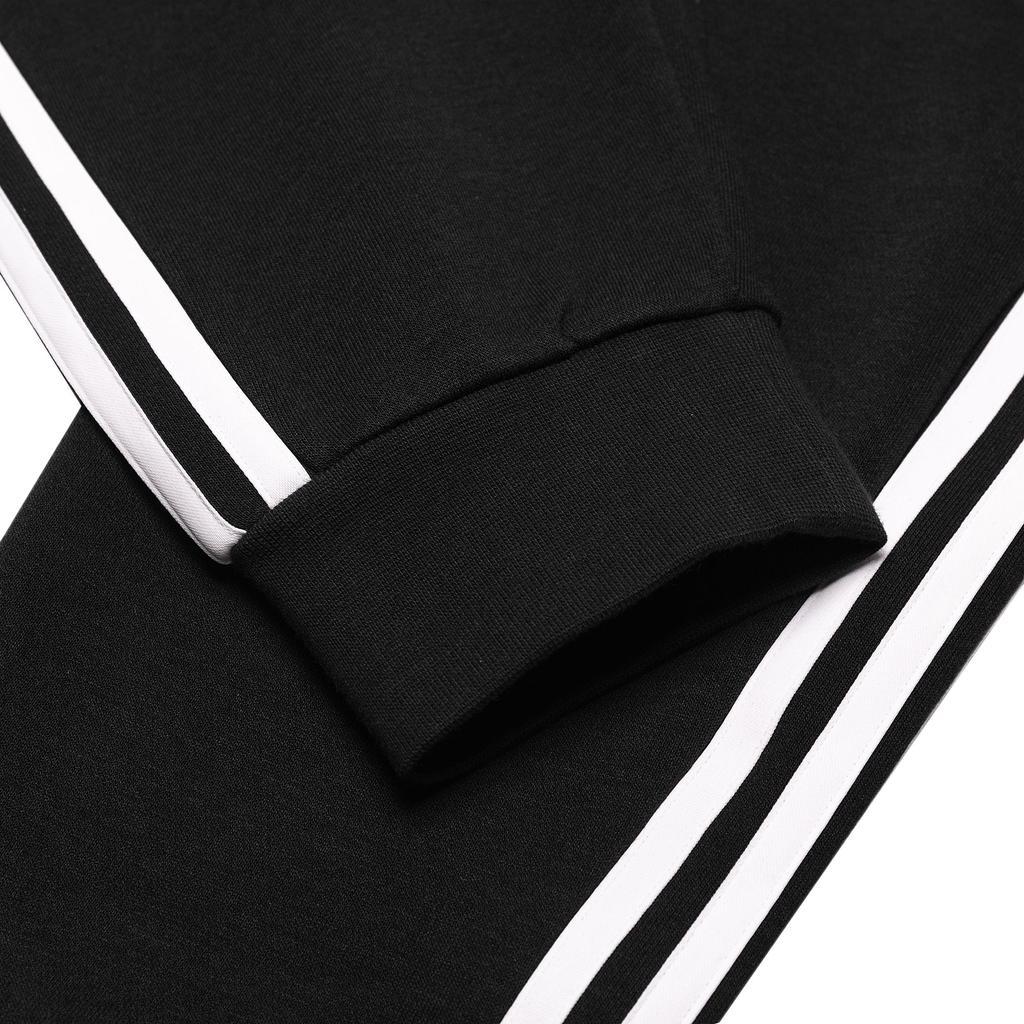 Adidas Womens Fleece Side Three Stripes Retro Sports Long Pants Women Pants Black H09700