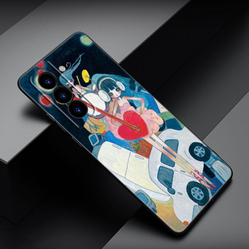 Aya Takano Phone Case For Samsung Galaxy S22 Pro S21 S20 FE Ultra S10 Lite S10 S10E S9 S8 Plus Soft TPU Black Cover